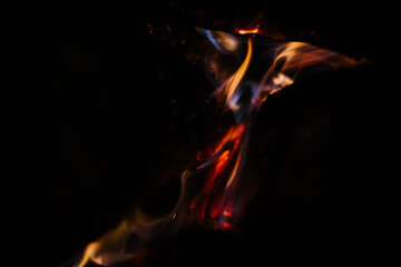 fire in the fireplace