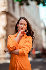 Fototapeta premium beautiful woman in the city