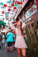 beautiful  woman in the city