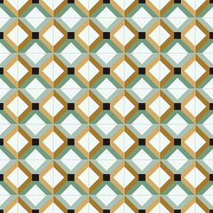 Geometric seamless pattern with square tiles, emboss floor tiles flat Vector illustration. use wall decoration, wall and floor tiles and fabric print.