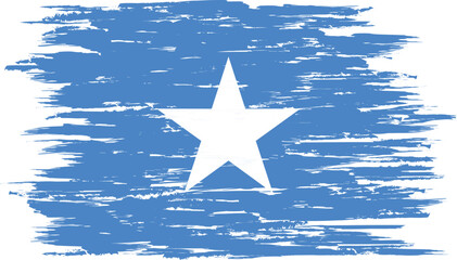 Brush stroke flag of SOMALIA