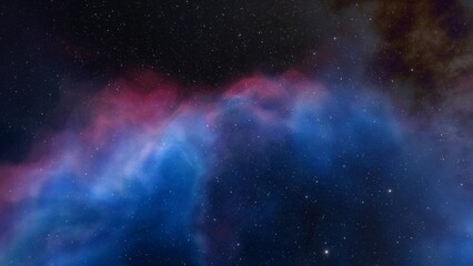 red-violet nebula in outer space, horsehead nebula, unusual colorful nebula in a distant galaxy, red nebula 3d render
