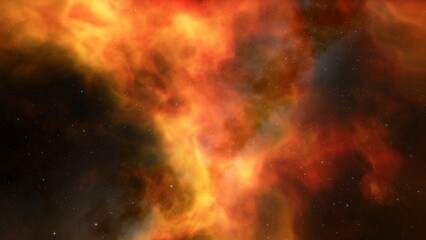Fototapeta premium red-violet nebula in outer space, horsehead nebula, unusual colorful nebula in a distant galaxy, red nebula 3d render 
