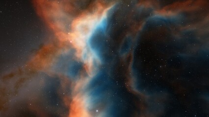 red-violet nebula in outer space, horsehead nebula, unusual colorful nebula in a distant galaxy, red nebula 3d render
