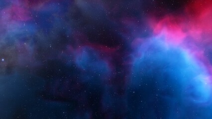 red-violet nebula in outer space, horsehead nebula, unusual colorful nebula in a distant galaxy, red nebula 3d render
