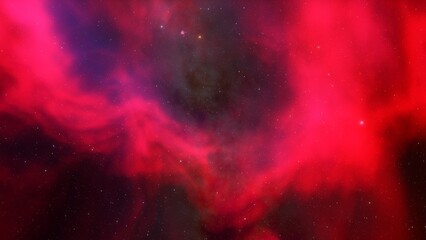 red-violet nebula in outer space, horsehead nebula, unusual colorful nebula in a distant galaxy, red nebula 3d render
