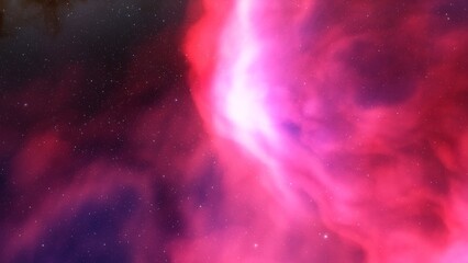 Fototapeta premium red-violet nebula in outer space, horsehead nebula, unusual colorful nebula in a distant galaxy, red nebula 3d render 