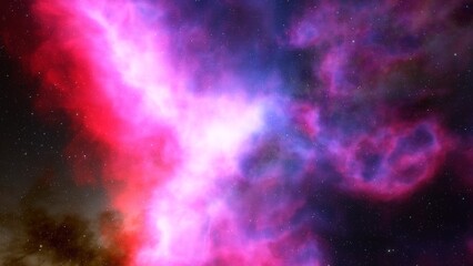 red-violet nebula in outer space, horsehead nebula, unusual colorful nebula in a distant galaxy, red nebula 3d render
