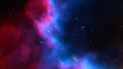 Fototapeta premium Space background with nebula and stars, nebula in deep space, abstract colorful background 3d render 