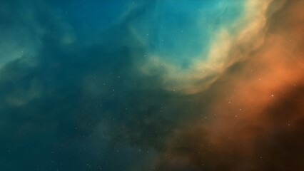 Space background with nebula and stars, nebula in deep space, abstract colorful background 3d render

