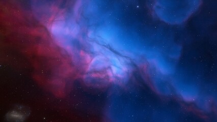 Space background with nebula and stars, nebula in deep space, abstract colorful background 3d render
