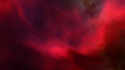 Nebula gas cloud in deep outer space, science fiction illustration, colorful space background with stars 3d render

