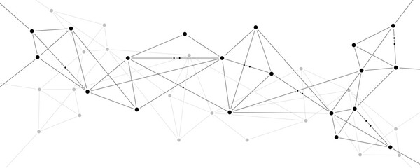 Network technology connect lines and dots polygonal background template.