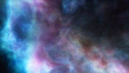 Fototapeta na wymiar Nebula gas cloud in deep outer space, science fiction illustration, colorful space background with stars 3d render 