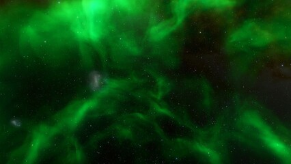 Nebula gas cloud in deep outer space, science fiction illustration, colorful space background with stars 3d render
