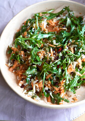 Fresh carrot Moroccan salad 
