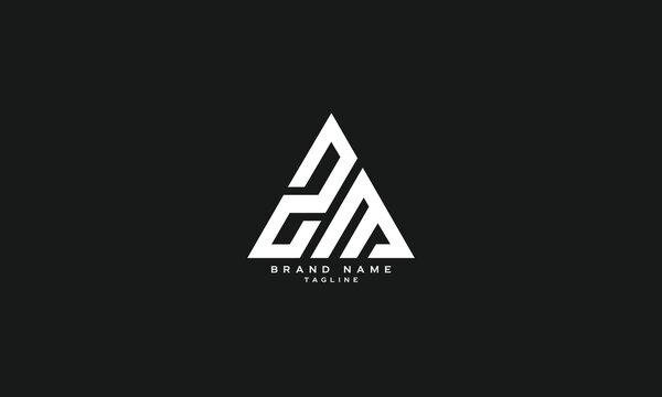 DGM, DHM, JHM, Abstract initial monogram letter alphabet logo design