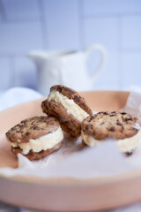 chocolate chip cookies on a plate