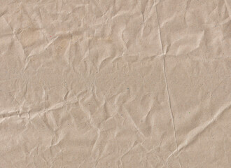 The Texture of crumpled paper. Brown craft paper