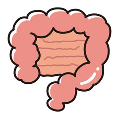 腸のイラスト（大腸・小腸）