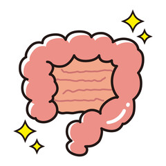 腸のイラスト（大腸・小腸）