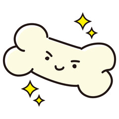 健康な骨のイラスト（キャラクター）