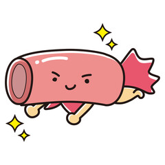 健康な血管のイラスト（ヒーローキャラクター）