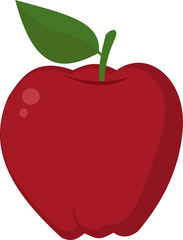 Apple fruit icon isolated illustration