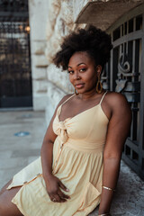 beautiful black girl traveling alone