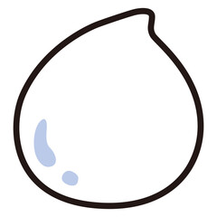 白色のしずくのイラスト（美容、医薬品、クリーム、泡など）