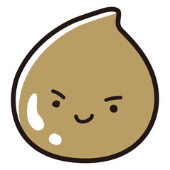 きれいな茶色のしずくのイラスト（美容、食品、医薬品、クリームなど）キャラクター