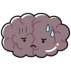 調子の悪い脳のイラスト（キャラクター）