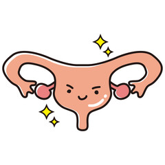 健康な子宮のイラスト（キャラクター）
