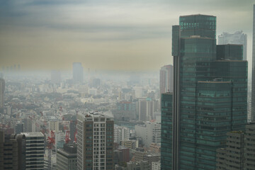 Obraz premium city skyline at sunset