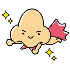 かわいい鼻のヒーローキャラクター