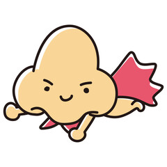 かわいい鼻のヒーローキャラクター