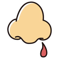 鼻血が出る鼻のイラスト