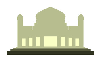 mosque illustration, mosque icon with elegant concept, perfect for ramadan or eid design