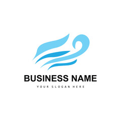 Beach Wave Logo, Water Wave Vector, Water Abstract Design, Illustration Template Icon