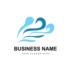 Beach Wave Logo, Water Wave Vector, Water Abstract Design, Illustration Template Icon