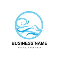 Beach Wave Logo, Water Wave Vector, Water Abstract Design, Illustration Template Icon