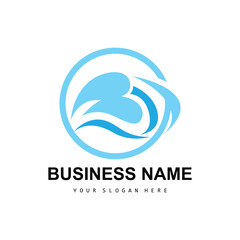 Beach Wave Logo, Water Wave Vector, Water Abstract Design, Illustration Template Icon