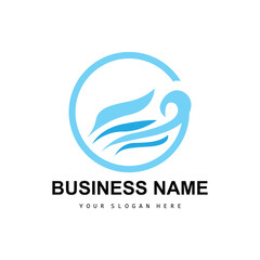 Beach Wave Logo, Water Wave Vector, Water Abstract Design, Illustration Template Icon