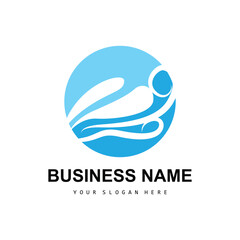 Beach Wave Logo, Water Wave Vector, Water Abstract Design, Illustration Template Icon