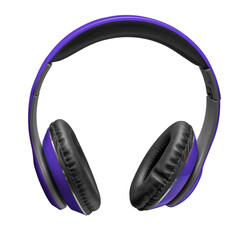 Blue headphones on a transparent background