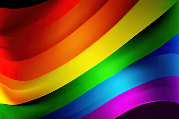 Fototapeta premium Pride Background with LGBTQ Pride Flag Colours. Generative Ai
