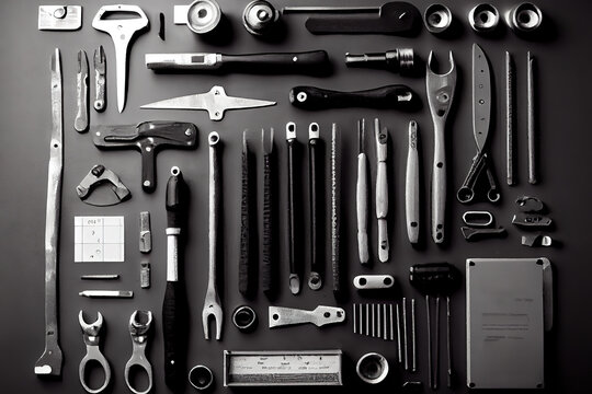 Tools manual hardware blank space. Generative Ai