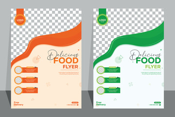 Food Flyer Template design, restaurant food flyer, 
fast food template vector illustration.
