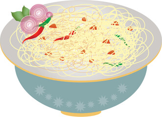 Asian food set illustration