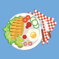 Vector breakfast illustration 